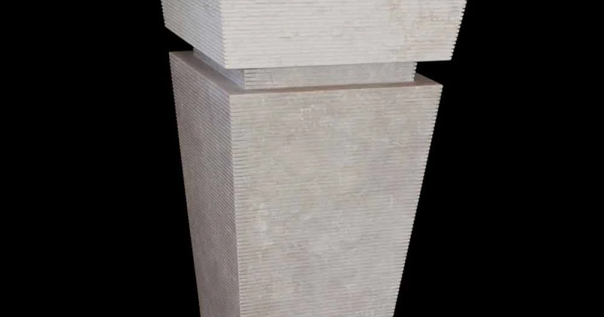 Lavabo a colonna di design in marmo bianco Sire, pezzo unico