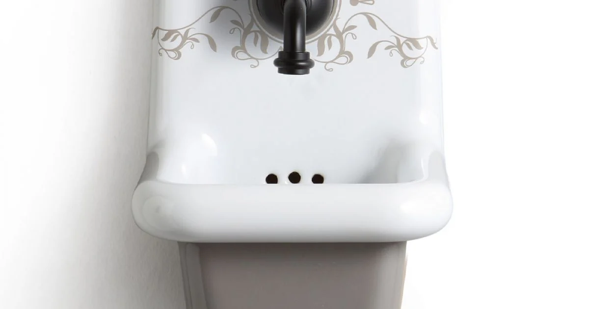 Lavabo a Sospensione in Ceramica a Fantasia Stile Vintage 26 cm - Jordan