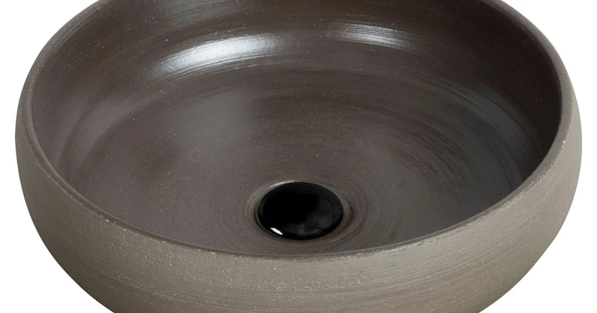 Lavabo Bagno da Appoggio in Argilla Tornito a Mano Made in Italy - Diego