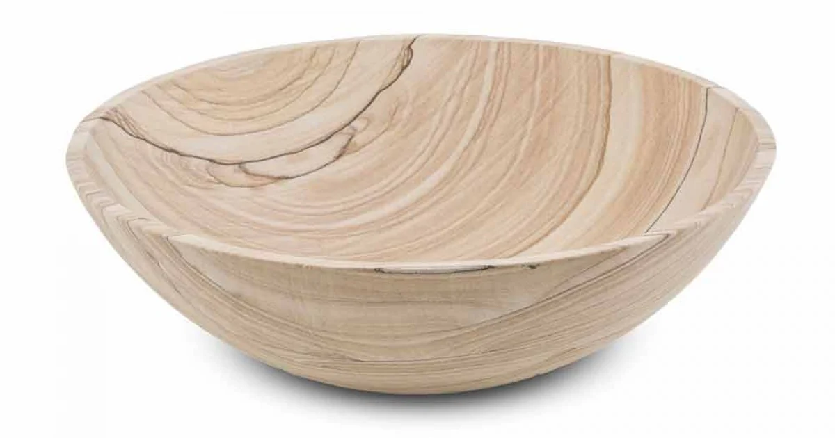 Lavabo Bagno da Appoggio in Pietra Sand Stone Forma Rotonda - Cerasolo