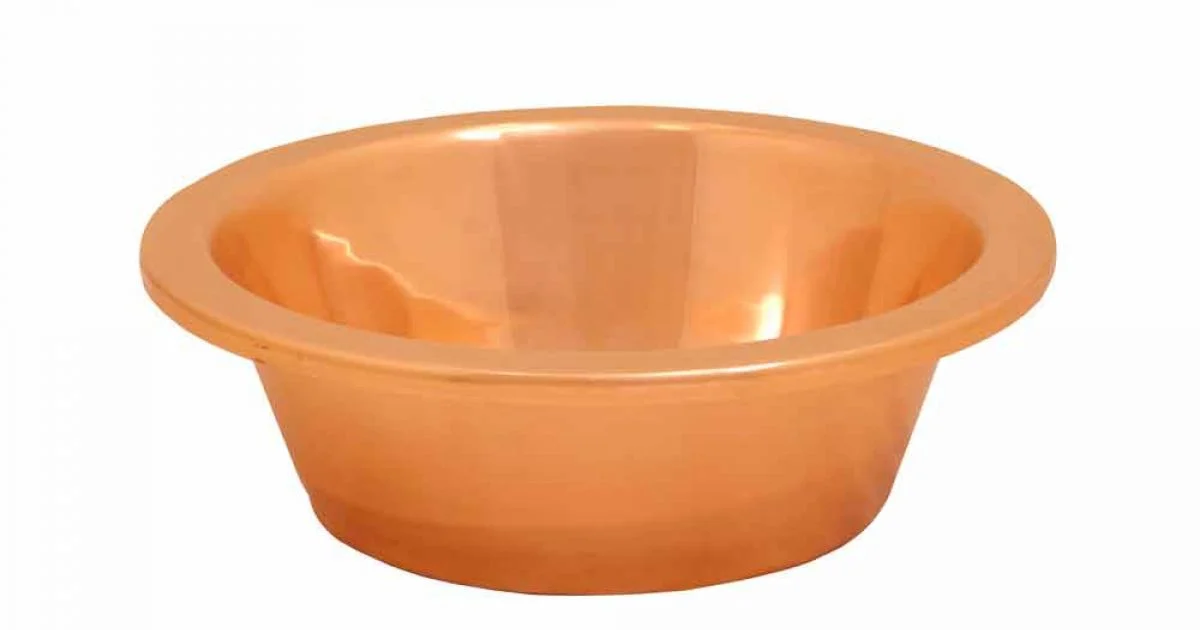 Lavabo bagno da appoggio in rame vintage realizzato artigianalmente Sole