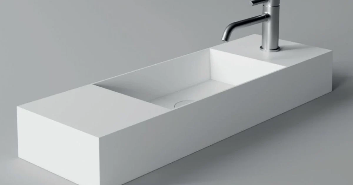 Lavabo Bagno da Appoggio o Parete in Ceramica Realizzato in Italia - Act
