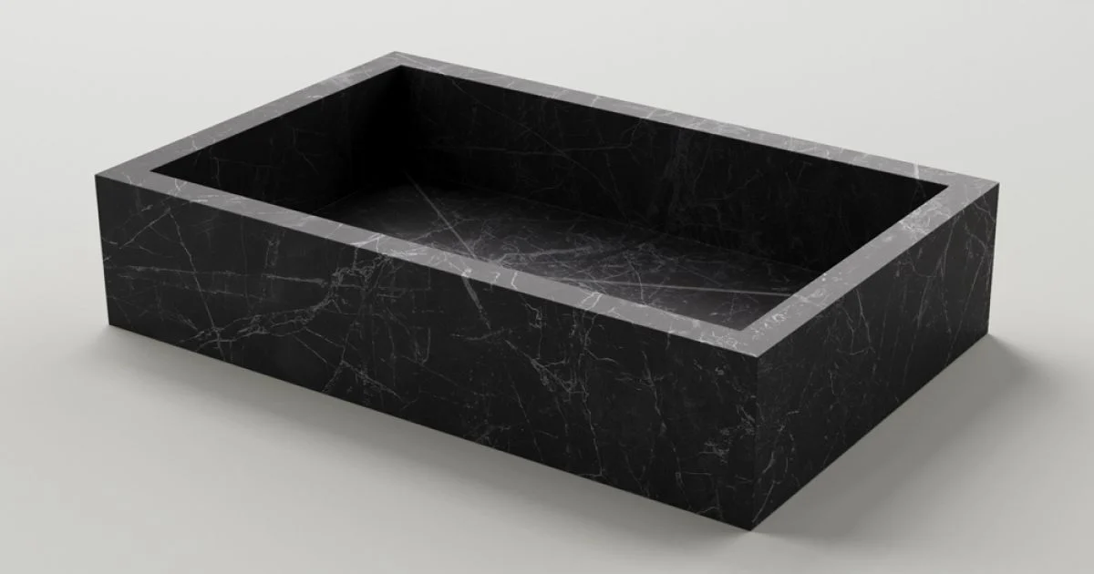 Lavabo Bagno in Gres Porcellanato Effetto Marmo Made in Italy - Ludmilla