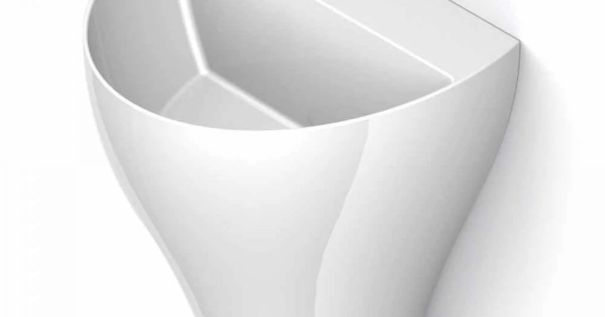 Lavabo bagno sospeso moderno in ceramica fatto in Italia, Fiorello