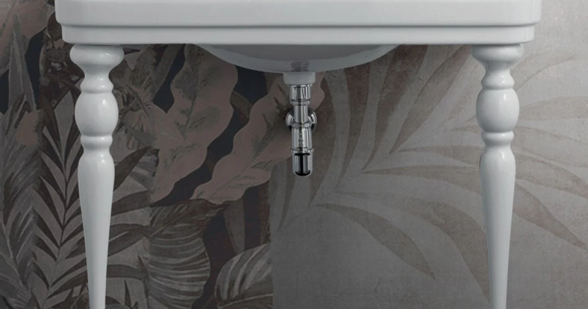 Lavabo Consolle Classico in Ceramica L 104 cm Realizzato in Italia - Wollie