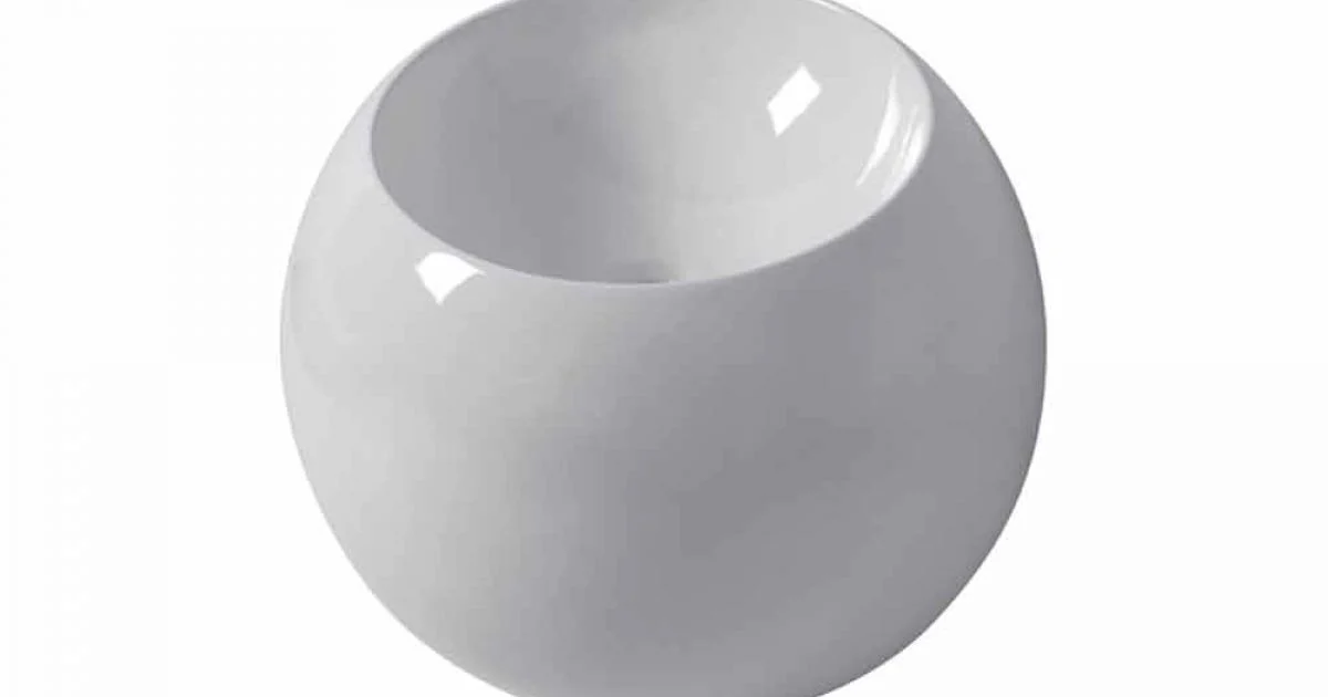 Lavabo da Appoggio a Forma di Sfera in Ceramica Colorata Fanna