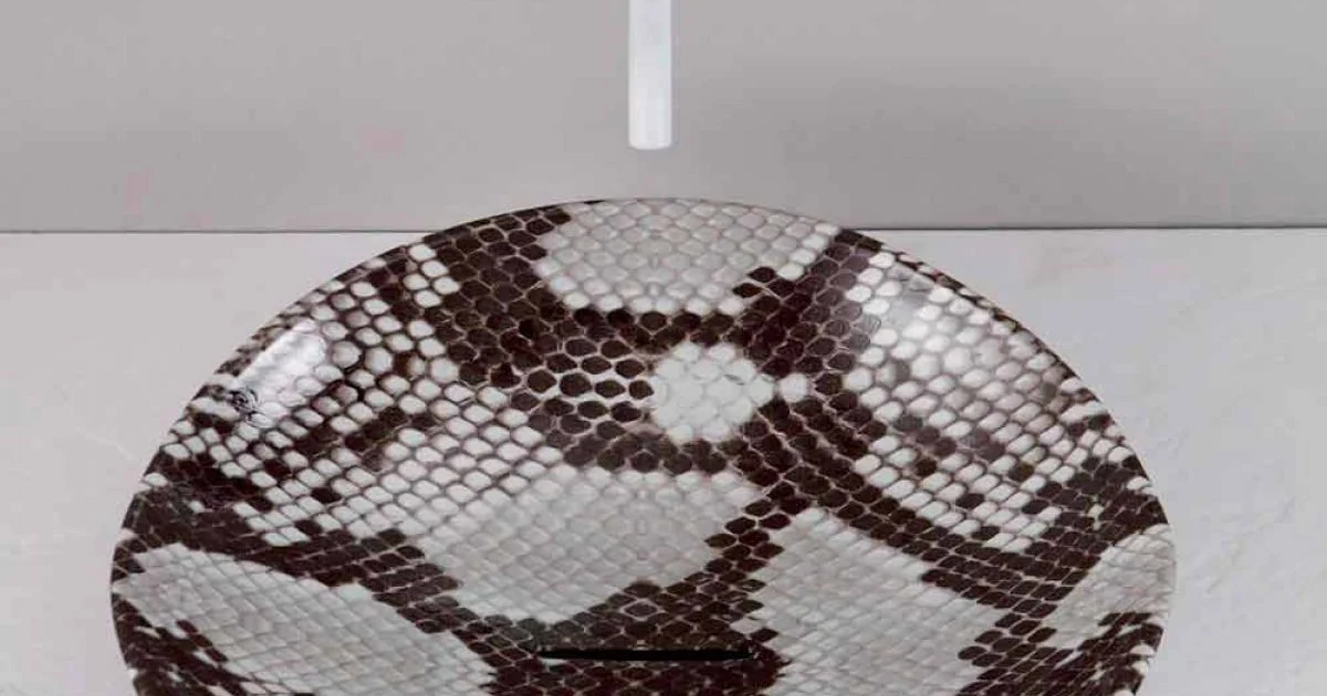 Lavabo da appoggio design ceramica cobrata made Italy Animals