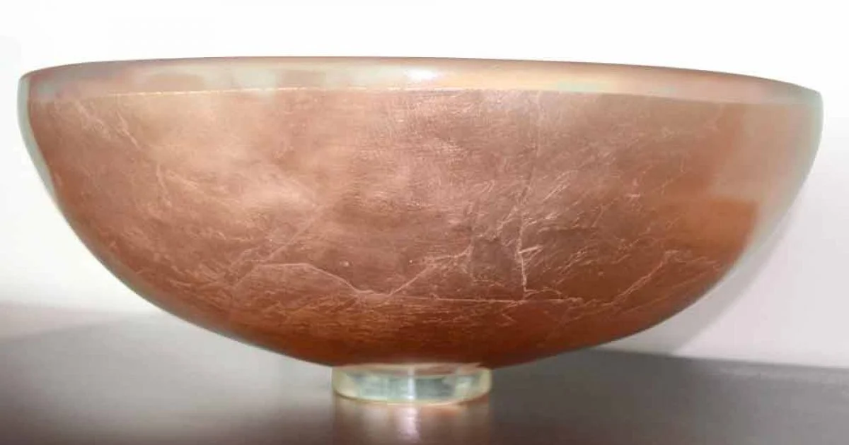 Lavabo da Appoggio di Design in Resina Trasparente e Rame - Salvatore