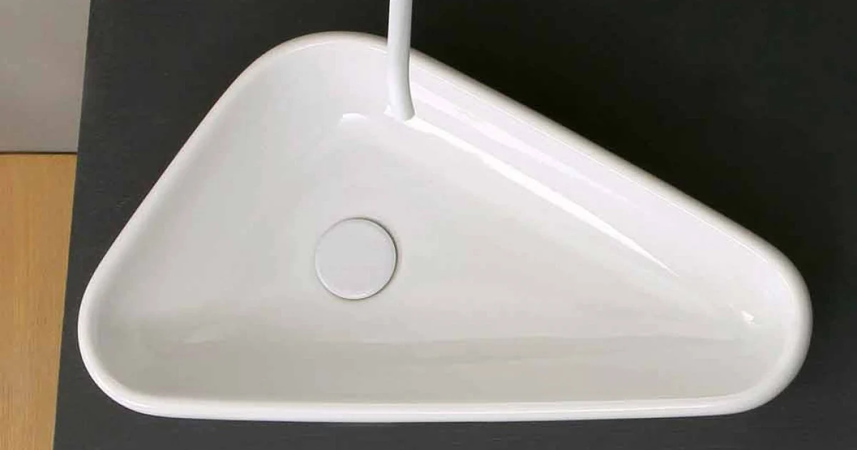Lavabo da appoggio di design moderno in ceramica made in Italy Sofia