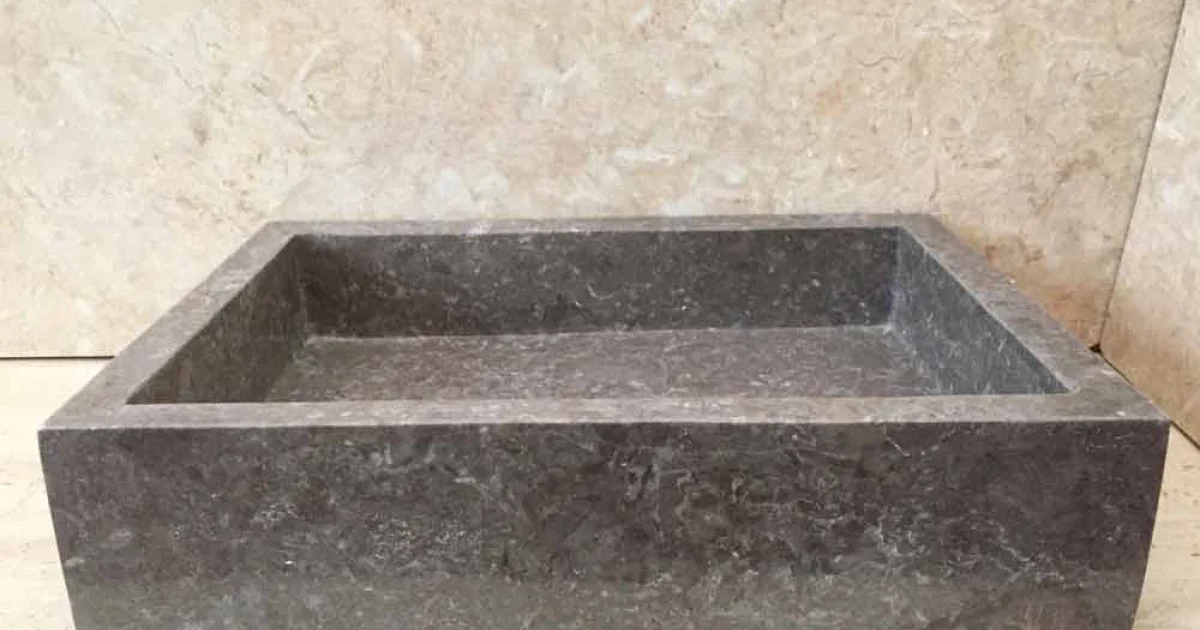 Lavabo da appoggio di design pezzo unico Jeff, in pietra naturale