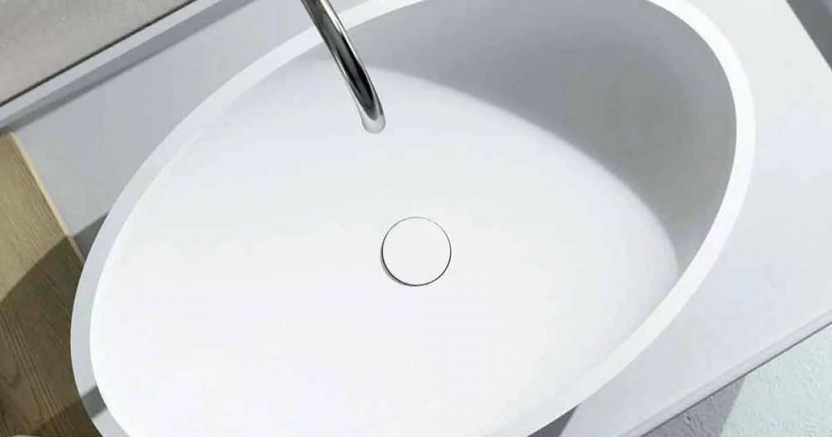 Lavabo da appoggio ovale prodotto in Italia, Frascati