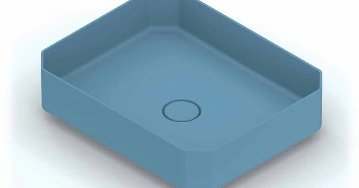 Lavabo da appoggio in ceramica moderno prodotto in Italia, Zulimo
