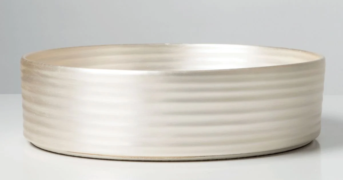 Lavabo da Appoggio in Gres Porcellanato Argento o Bianco - Vibrazione