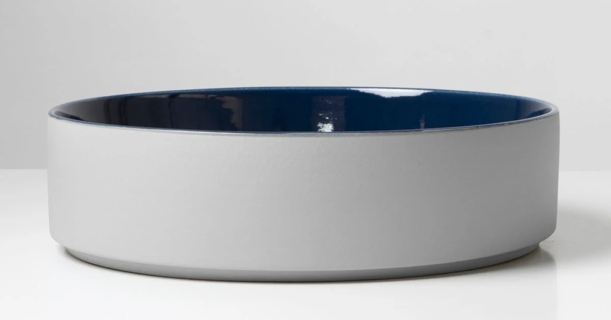 Lavabo da Appoggio in Gres Porcellanato Tornito a Mano Made in Italy - Halo