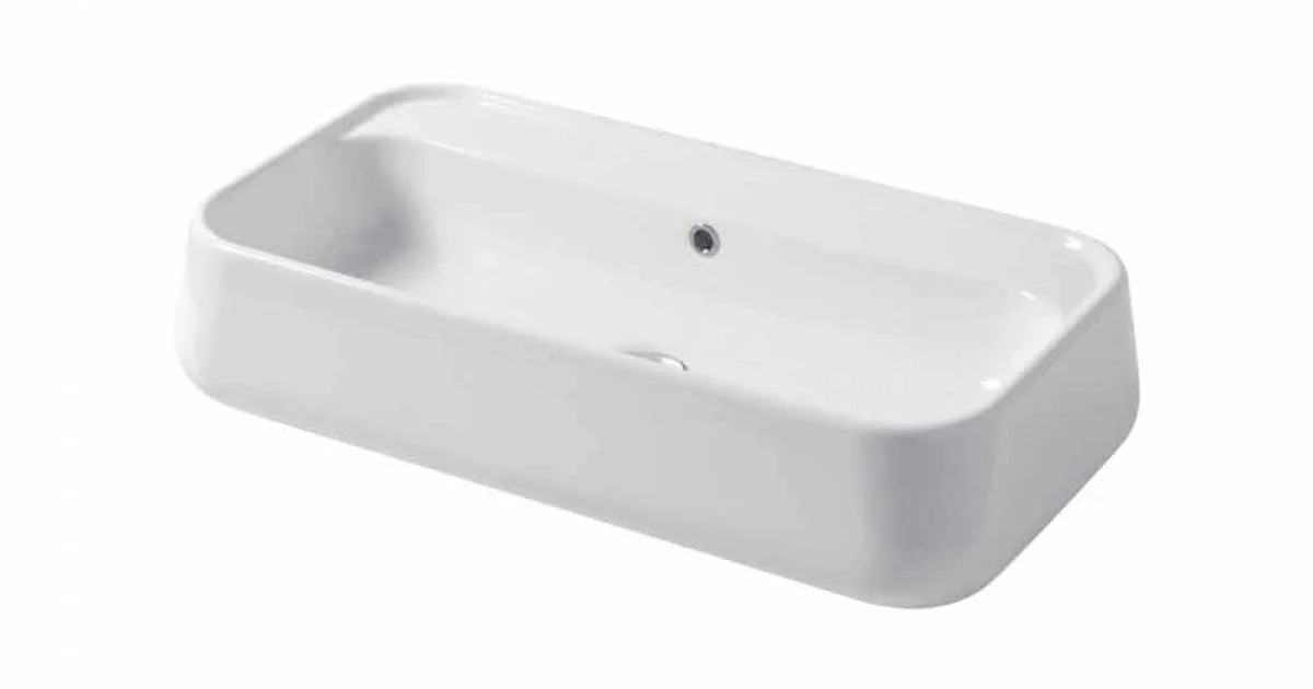 Lavabo da Appoggio o da Parete Moderno in Ceramica Colorata Oliena