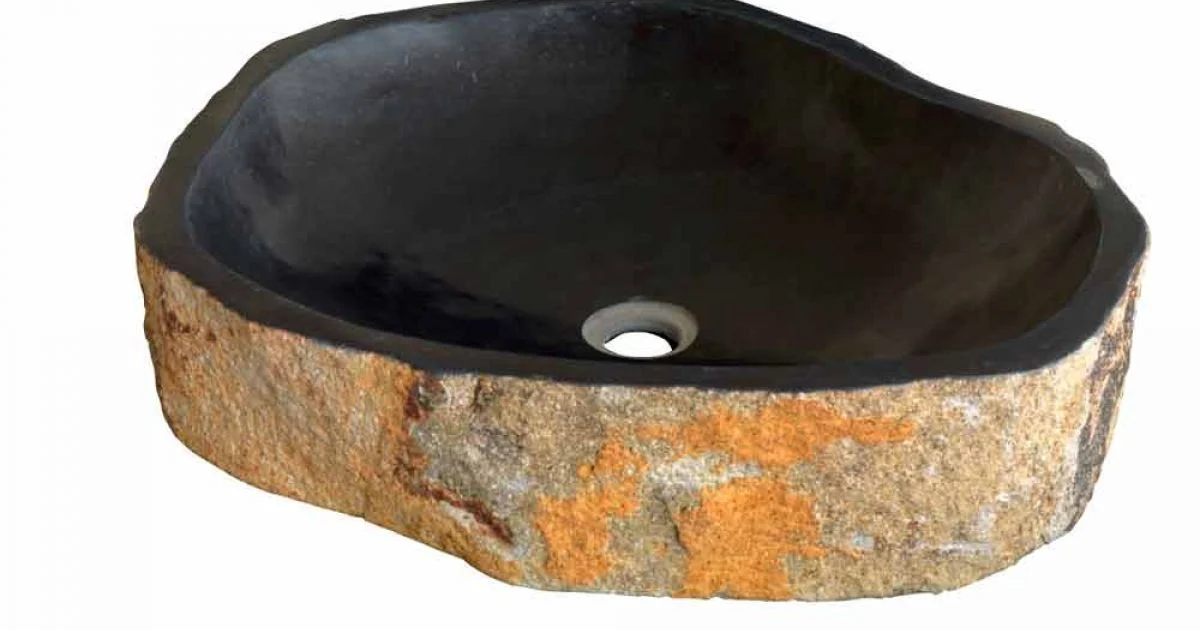 Lavabo da Appoggio in Basalto Hassan, non riproducibile in serie