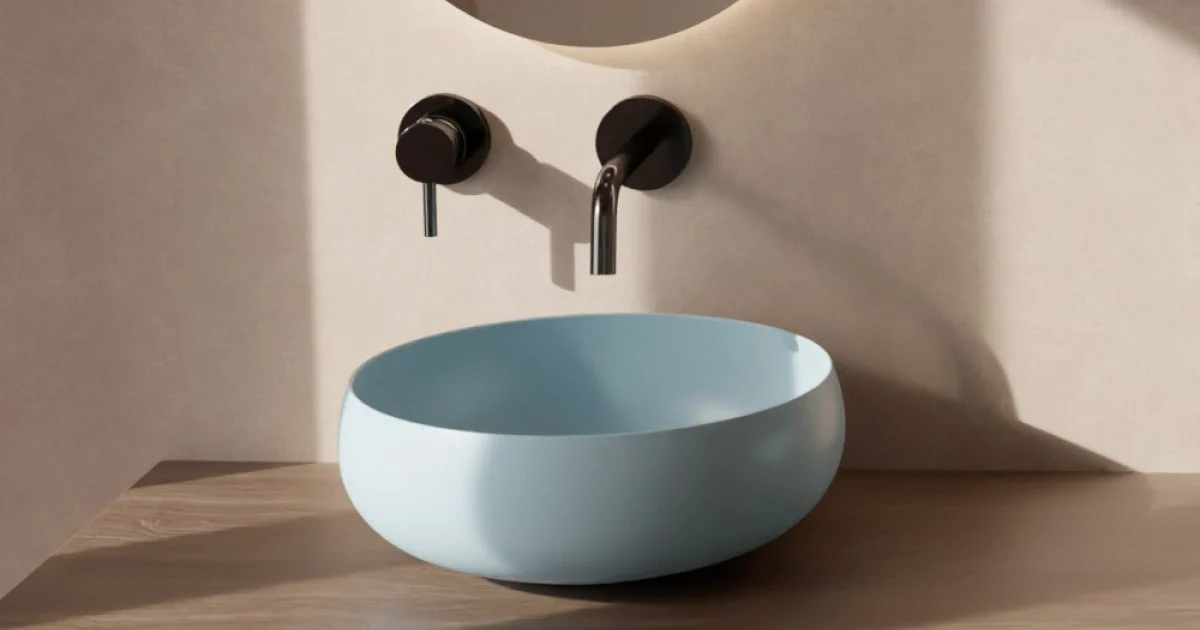 Lavabo da Appoggio Rotondo in Ceramica Colorata Made in Italy - Scodella