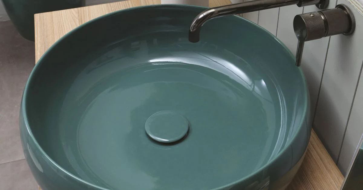 Lavabo da Appoggio Rotondo in Ceramica Finitura Lucida L 49,5 cm - Candito