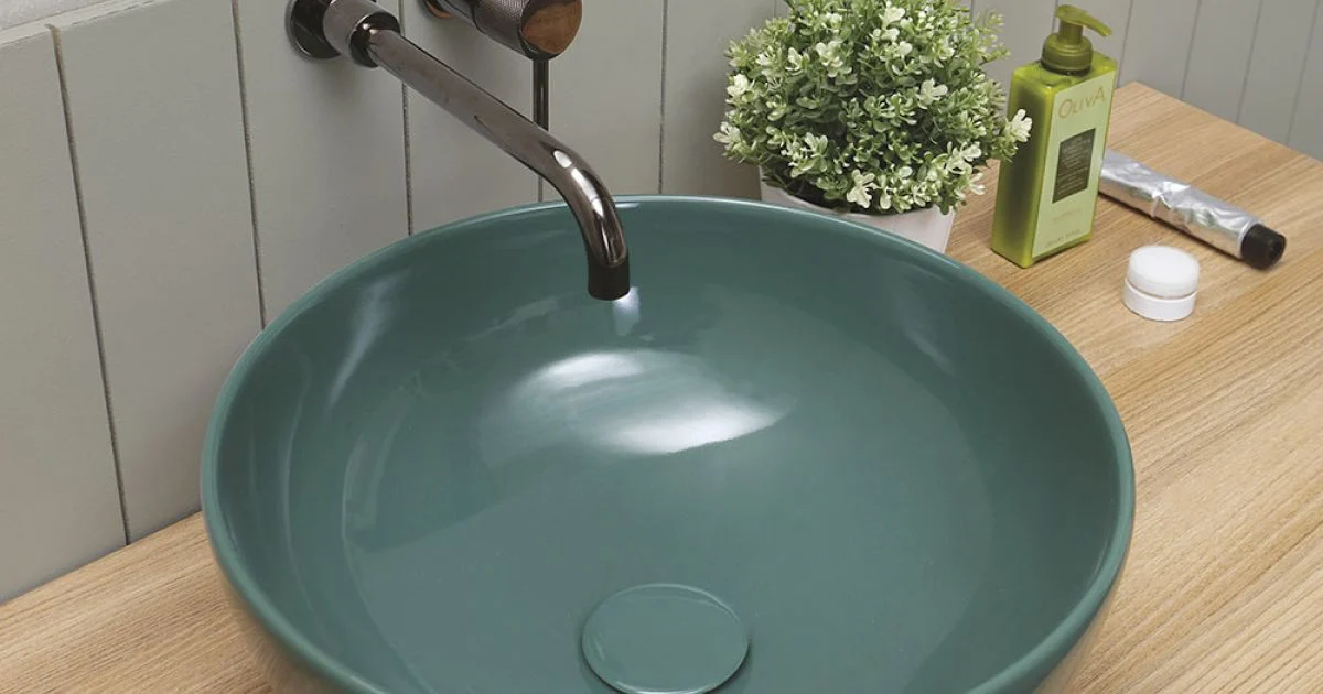 Lavabo da Appoggio Tondo in Ceramica Lucida L 40 Made in Italy - Chicco