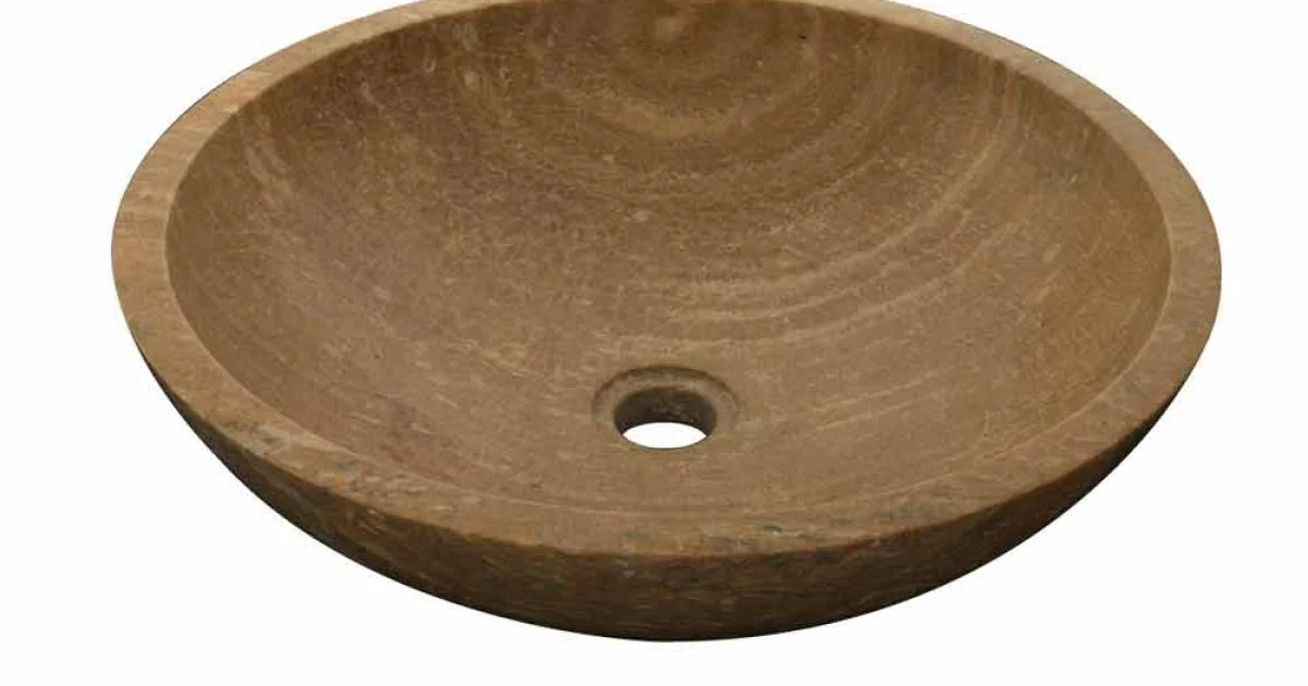 Lavabo da Appoggio Tondo in Pietra Naturale per bagno Kari