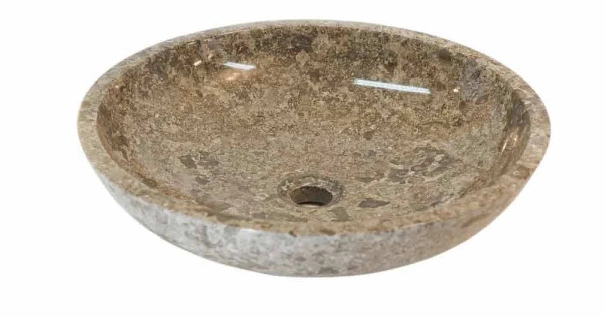 Lavabo bagno da appoggio in pietra naturale di design Ziva,pezzo unico
