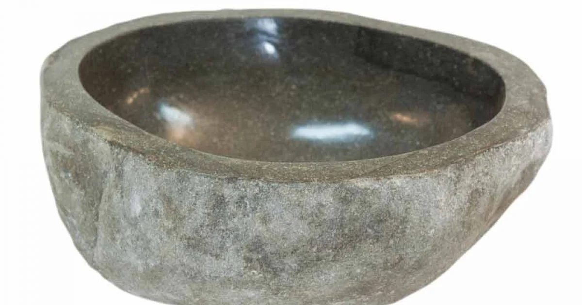 Lavabo da appoggio per bagno Kai Small in pietra naturale, pezzo unico