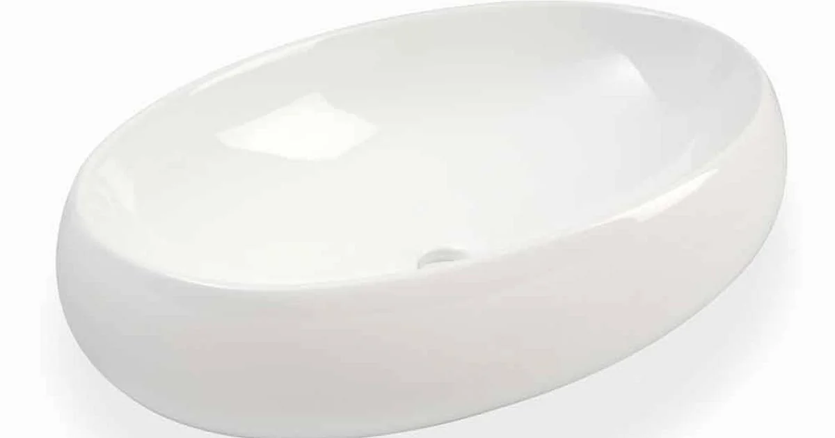 Lavabo da Bagno Ovale da Appoggio in Ceramica Bianca Made in Italy – Bergen