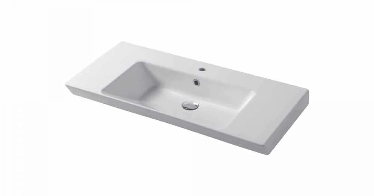 Lavabo da Incasso e Appoggio in Ceramica Bianca o Colorata Maida