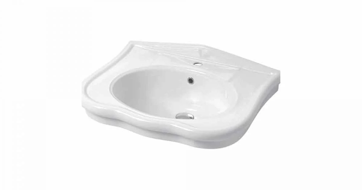 Lavabo da Parete o con Colonna in Ceramica L70cm Made in Italy Avise