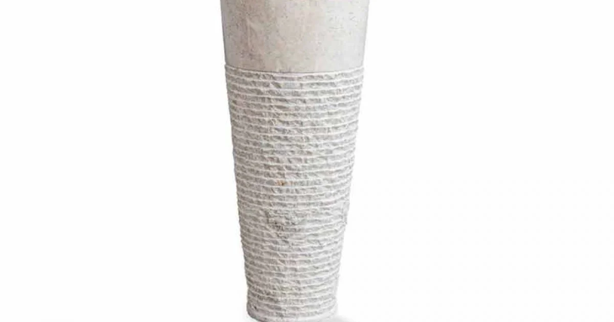 Lavabo da Terra a Colonna Moderno in Marmo Bianco - Merlo