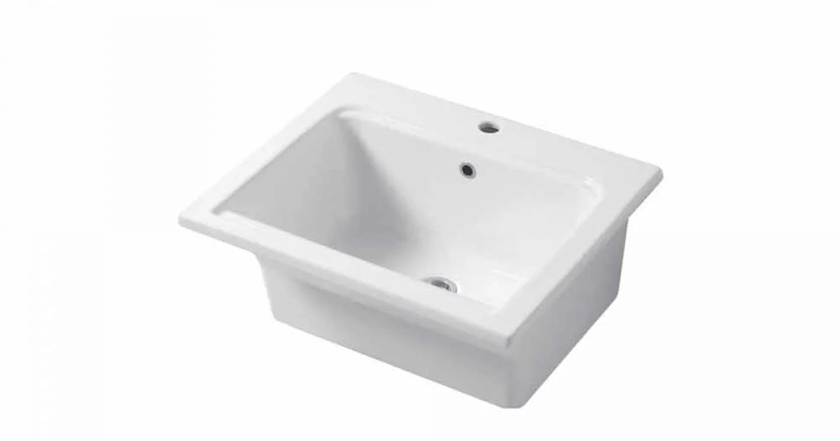 Lavabo Design Moderno da Appoggio e Incasso in Ceramica Satri