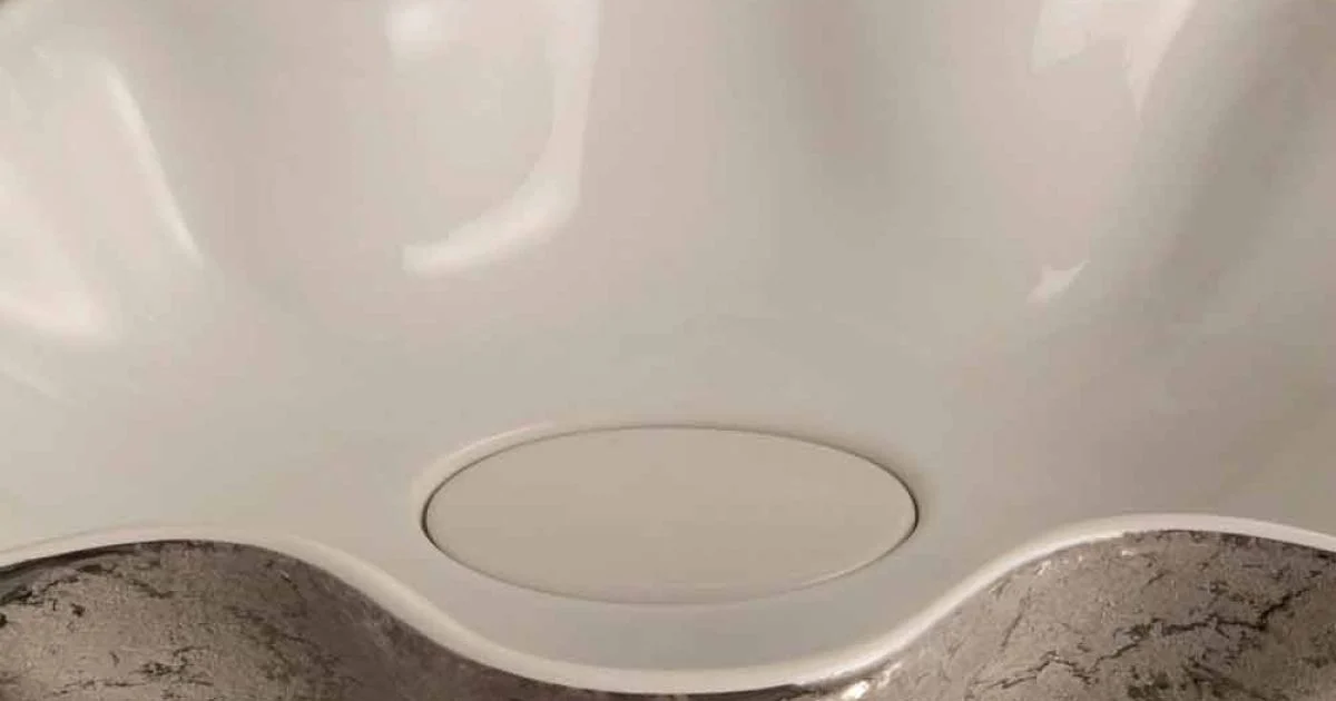 Lavabo di design da appoggio ceramica bianco argento made Italy Cubo