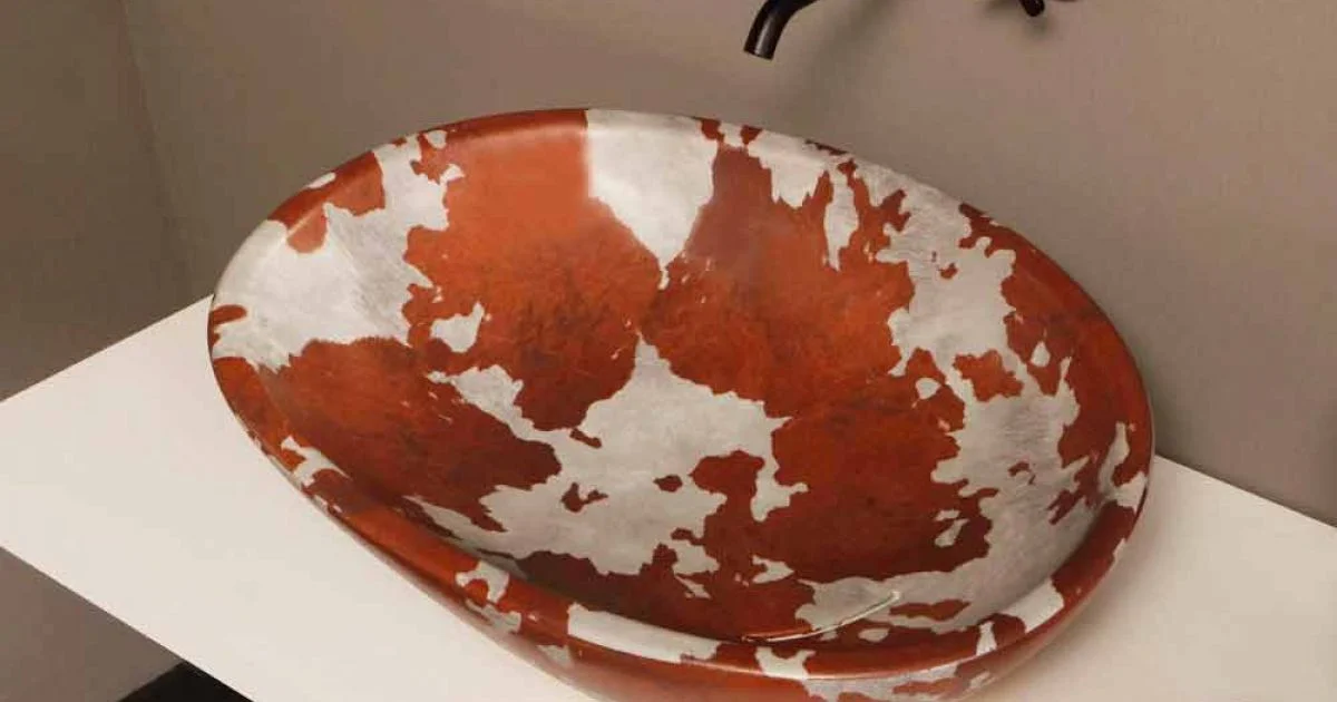 Lavabo di design da appoggio ceramica cavallino made in Italy Glossy