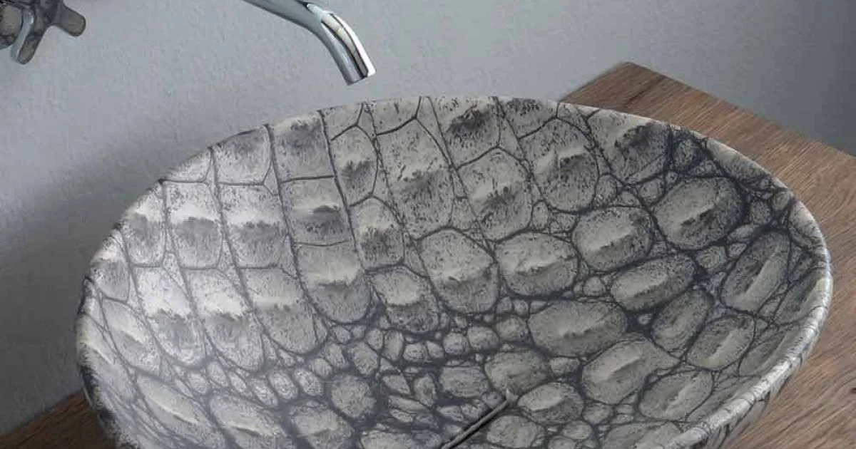 Lavabo di design da appoggio in ceramica cocco fatto in Italia Animals