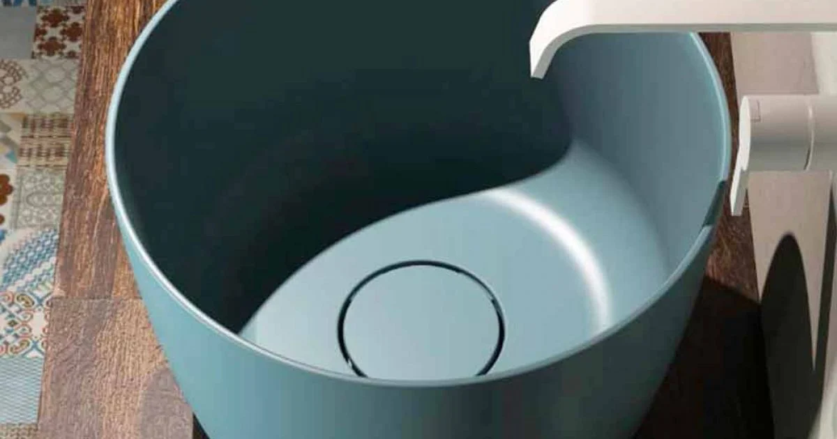 Lavabo circolare da appoggio prodotto in Italia, Lallio