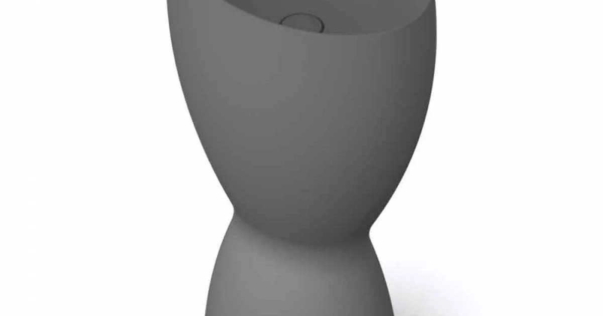 Lavabo freestanding moderno in ceramica prodotto in Italia, Basile