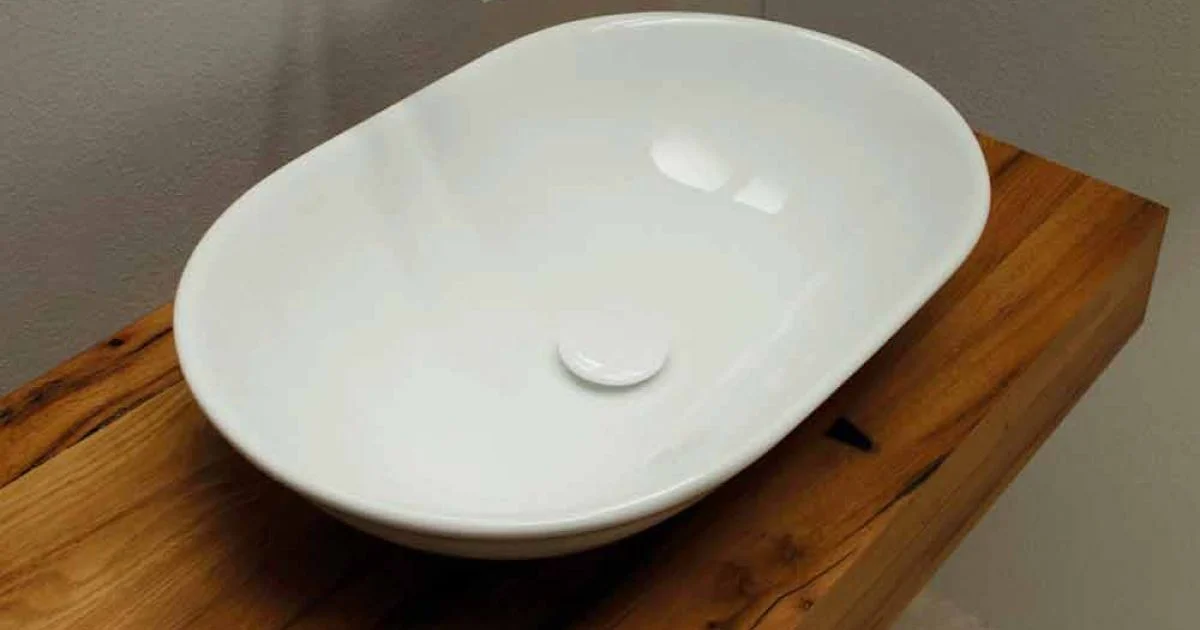 Lavabo in ceramica di design moderno da appoggio made in Italy
