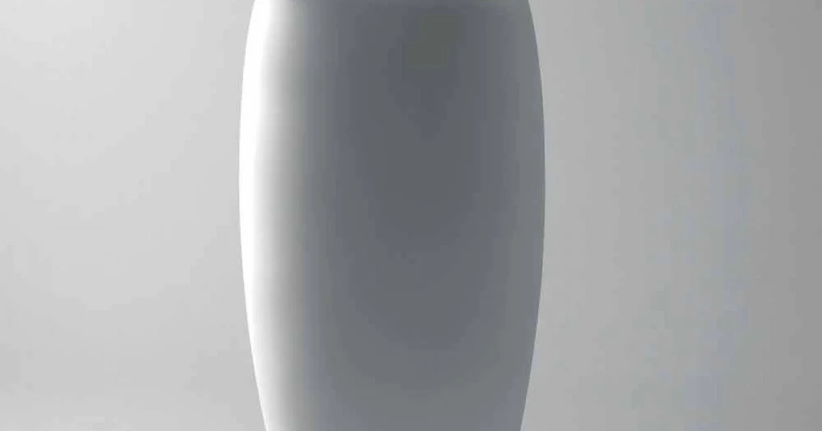 Lavabo in ceramica freestanding design moderno Gaiola, made in Italy