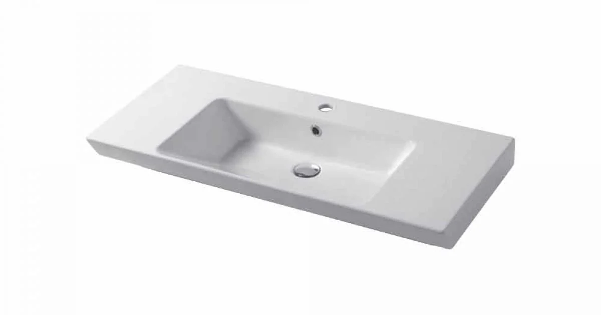 Lavabo Moderno da Appoggio e Incasso in Ceramica Colorata Maida