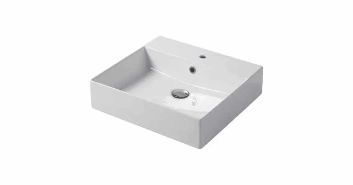 Lavabo Monoforo da Appoggio o Parete in Ceramica Colarata Leivi