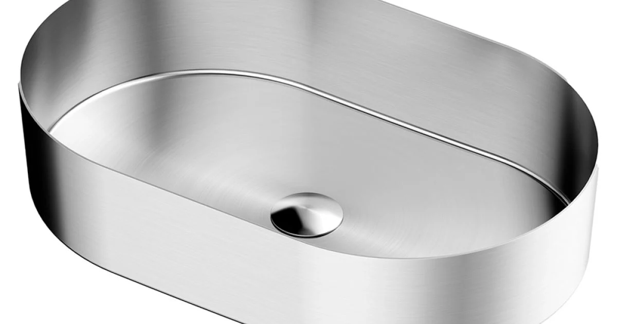 Lavabo Ovale da Appoggio in Acciaio Inox in Diverse Finiture - Anemone