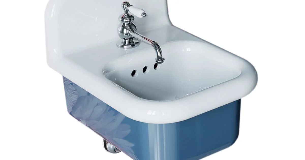 Lavabo per il Bagno Rettangolare Sospeso in Ceramica - Elodie
