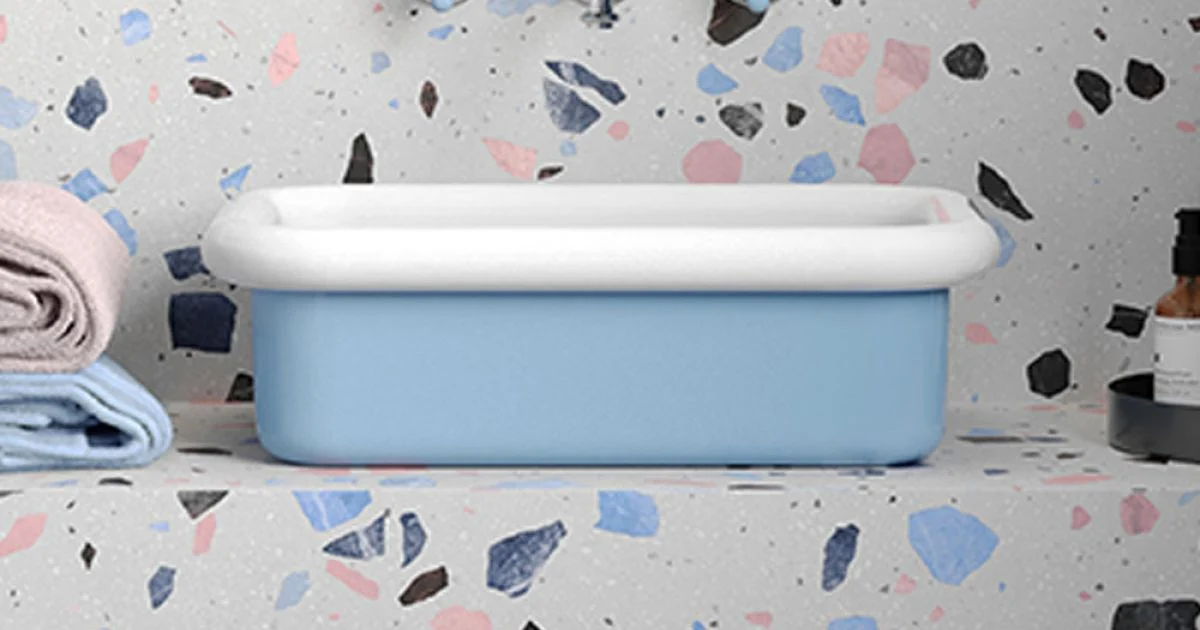 Lavabo per il Bagno Soprapiano Forma Rettangolare in Ceramica - Holly