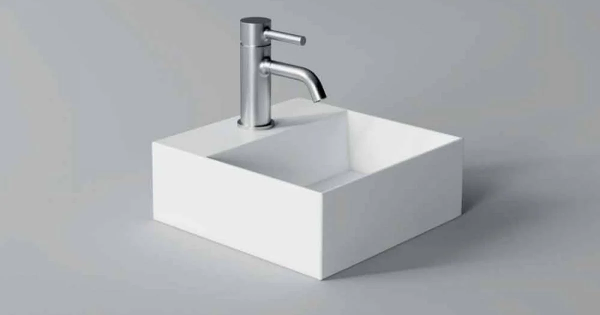 Lavabo Quadrato o Rettangolare di Design Moderno in Ceramica Made in Italy - Act