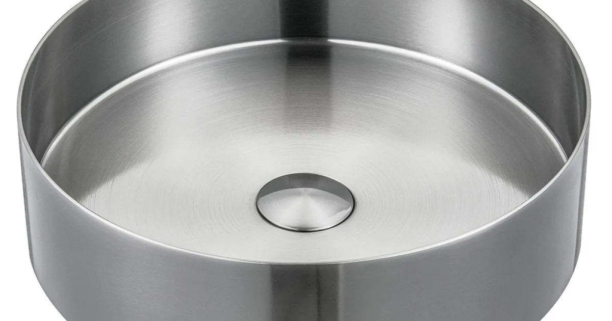 Lavabo Rotondo da Appoggio in Acciaio Inox in Diverse Finiture - Fiordaliso