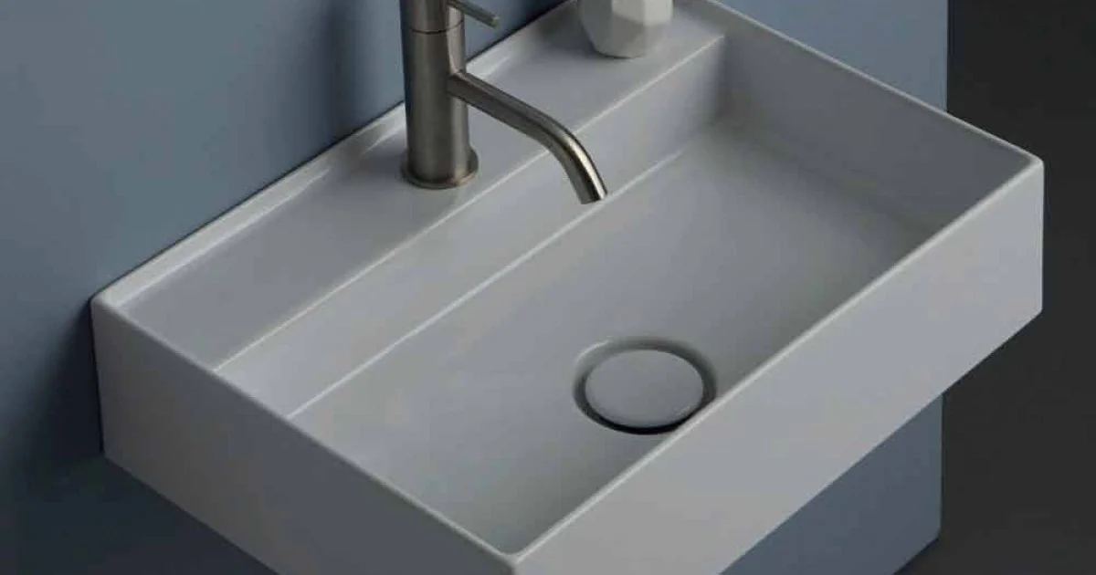 Lavabo sospeso in ceramica Sun 50x35 cm, diversi colori disponibili