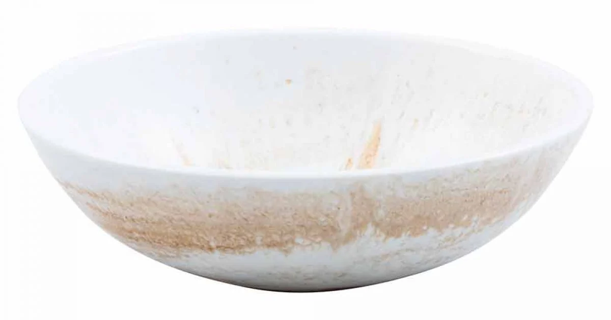 Lavandino da Appoggio di Design in Resina Dorata – Dogliola