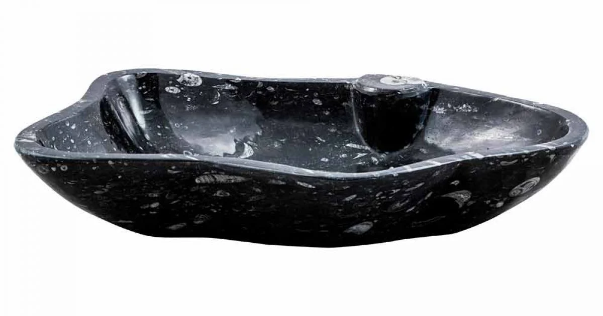 Lavandino da Appoggio Moderno in Marmo con Fossili – Burgeo
