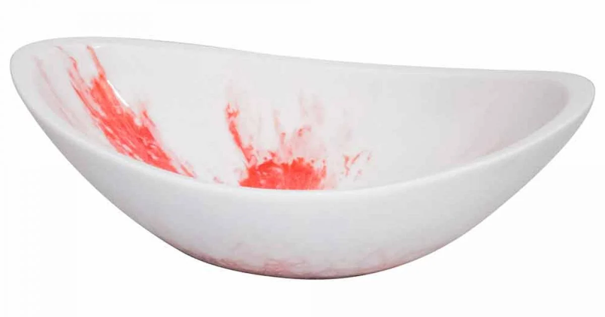 Lavandino in Resina Bianco da Appoggio Moderno – Marcedusa