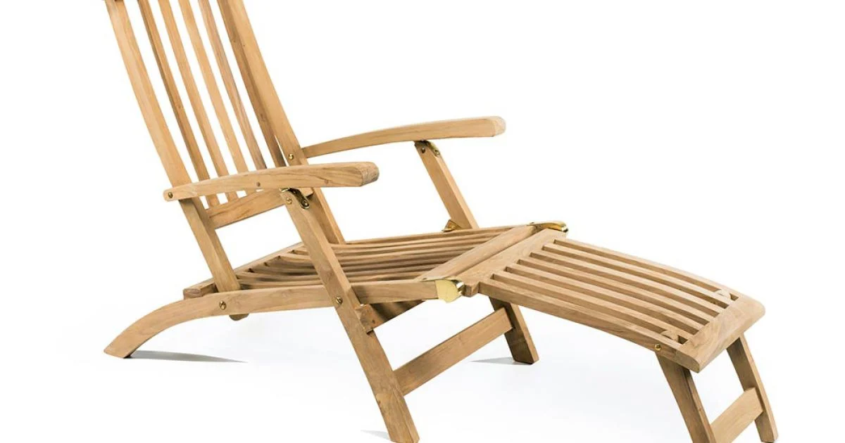 Lounger da Giardino in Legno di Teak Naturale – Yggdrasil